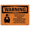 Signmission Safety Sign, OSHA WARNING, 7" Height, 10" Width, Aluminum, Carbon Dioxide Gas, Landscape OS-WS-A-710-L-12515
